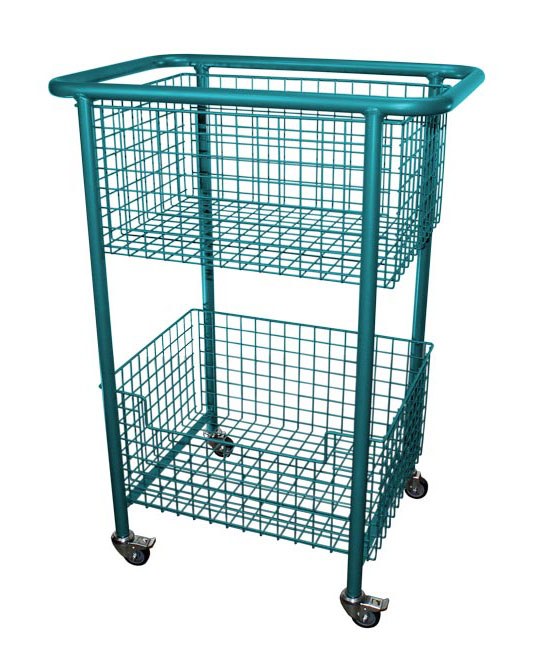 Wire Basket Trolleys With 50mm Heavy Duty Castors Model B Walib