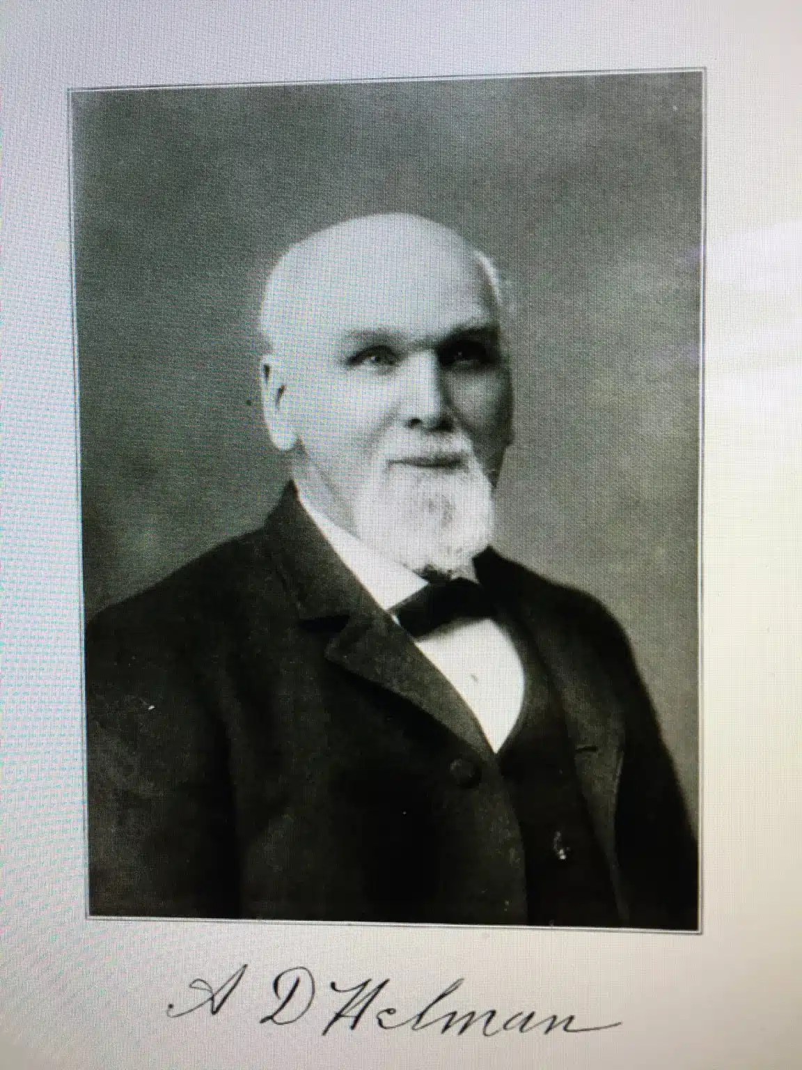 Ashland history, Abel Helman portrait