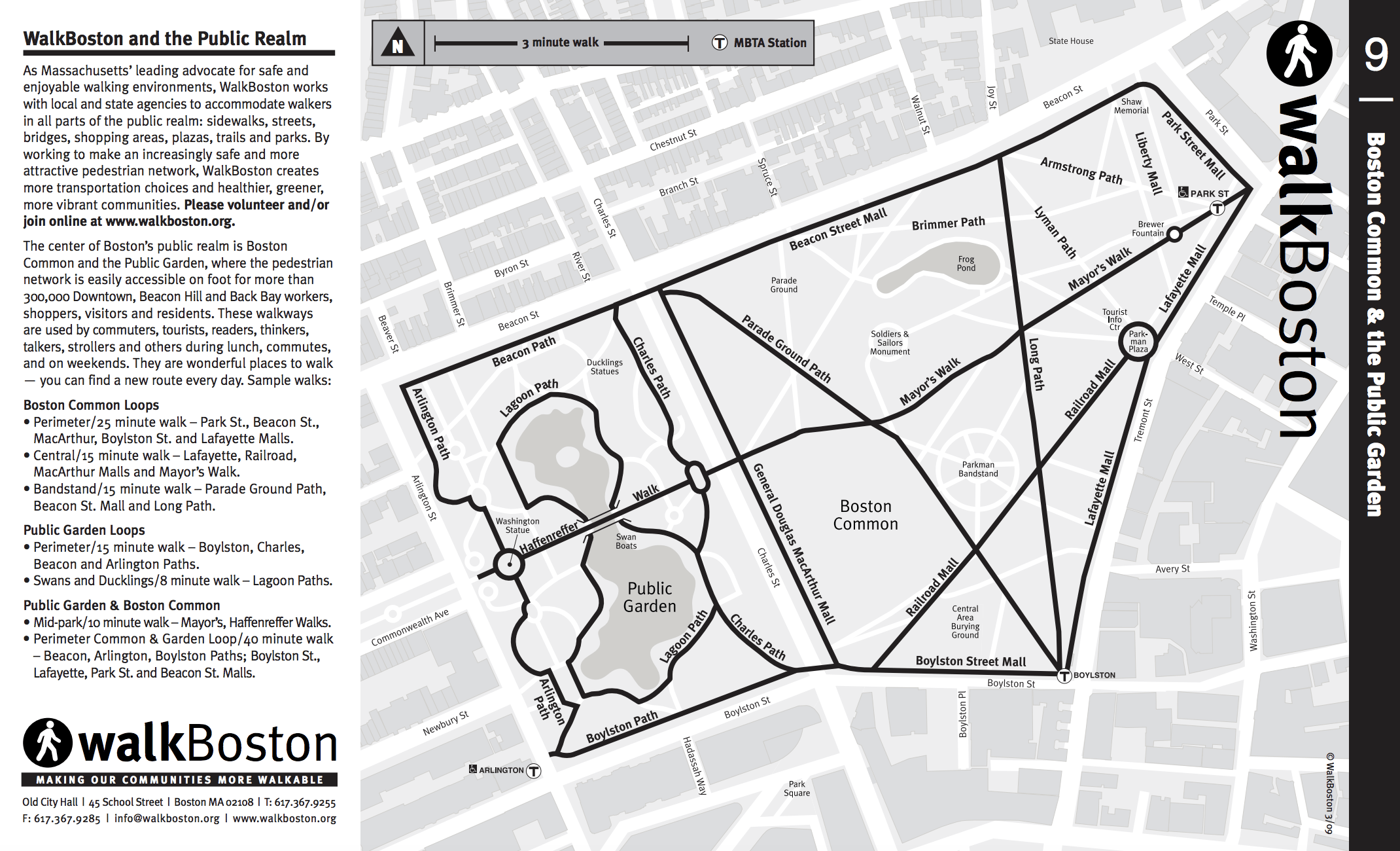Map Of Boston Commons Boston Boston Common and Public Garden Map WalkBoston