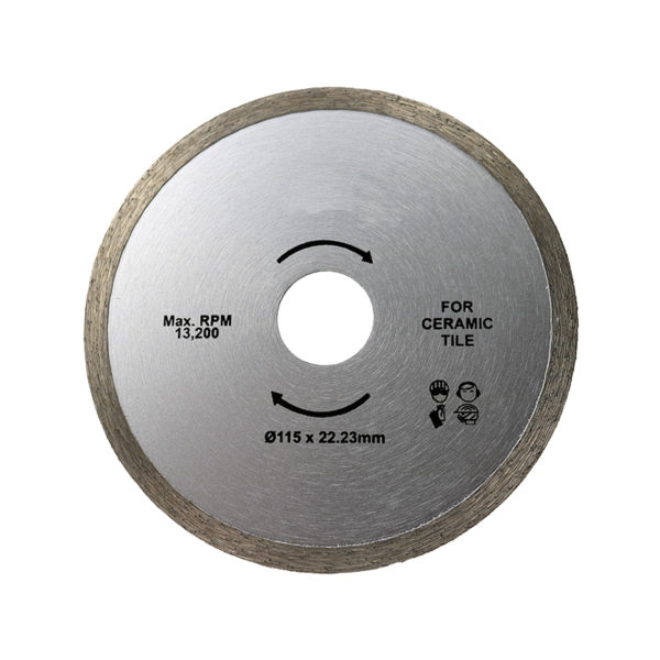 Continuous Rimmed Diamond Blades for cutting Ceramic Tiles