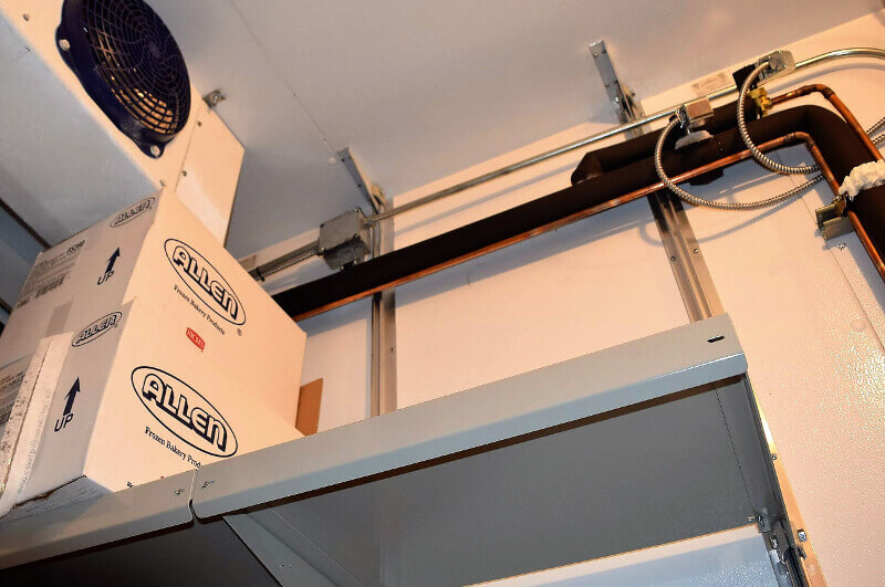 Ceiling Bracket Placement for WalkIn Cooler Shelving System