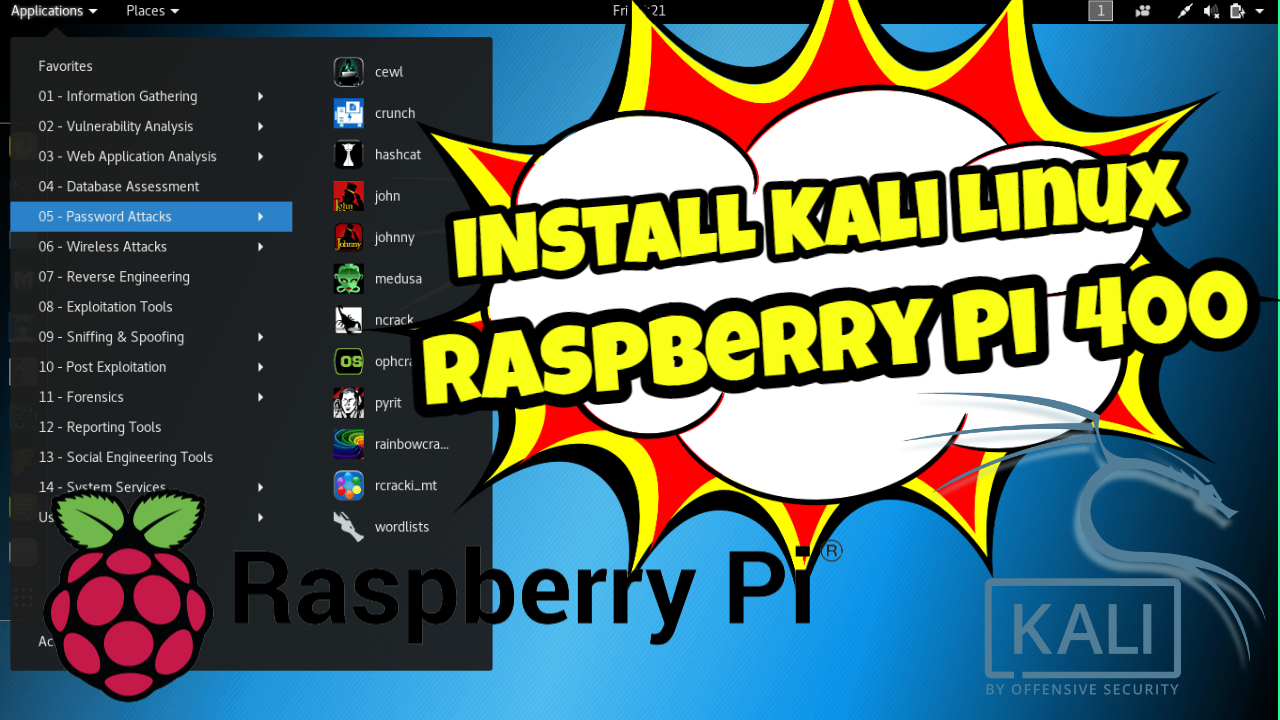 Install Kali Linux on Raspberry PI 400 Video Transcript by WalkingDroid