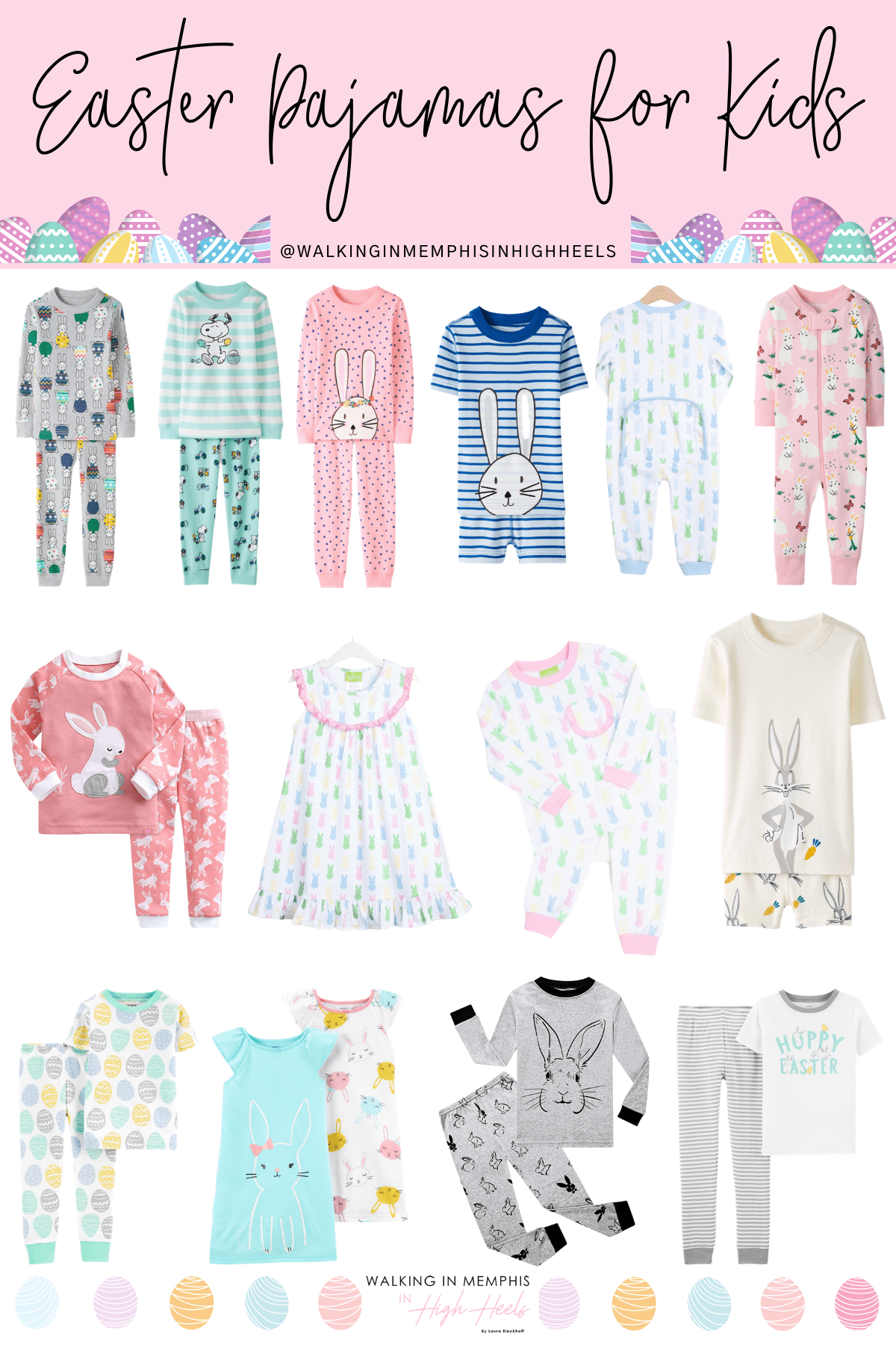 Cute Easter Pajamas for Kids Walking in Memphis in High Heels