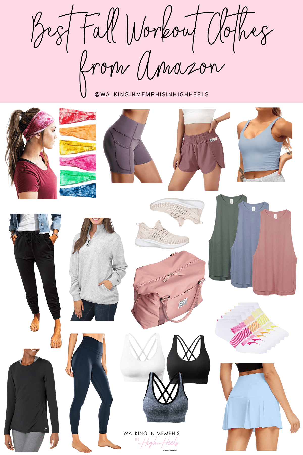 Best Fall Workout Clothes for Women Walking in Memphis in High Heels