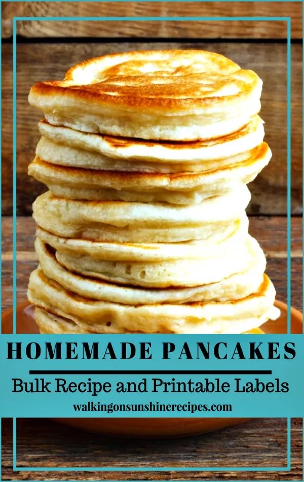 Homemade Bulk Pancake Mix with Printable Labels