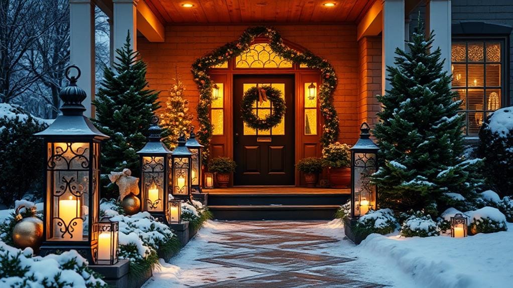 12 Stunning Front Porch Christmas Light Ideas