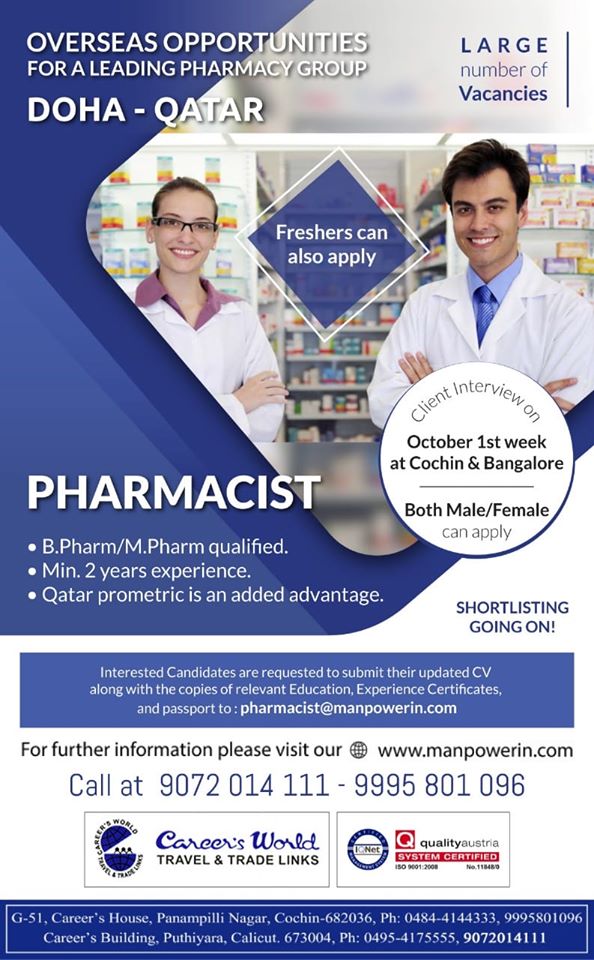 Pharmacy Teaching Jobs In Qatar PharmacyWalls