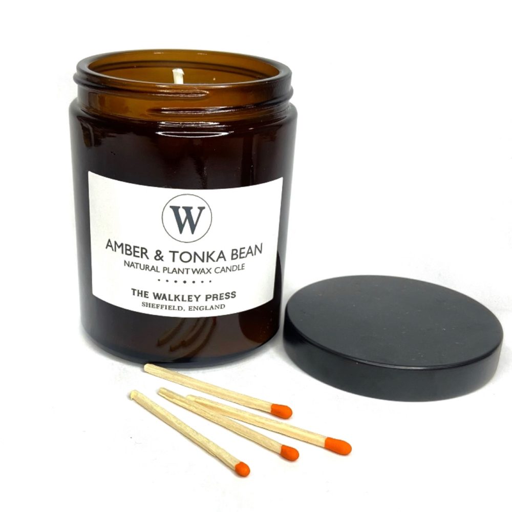 Amber & Tonka Bean Candle 180ml The Walkley Press