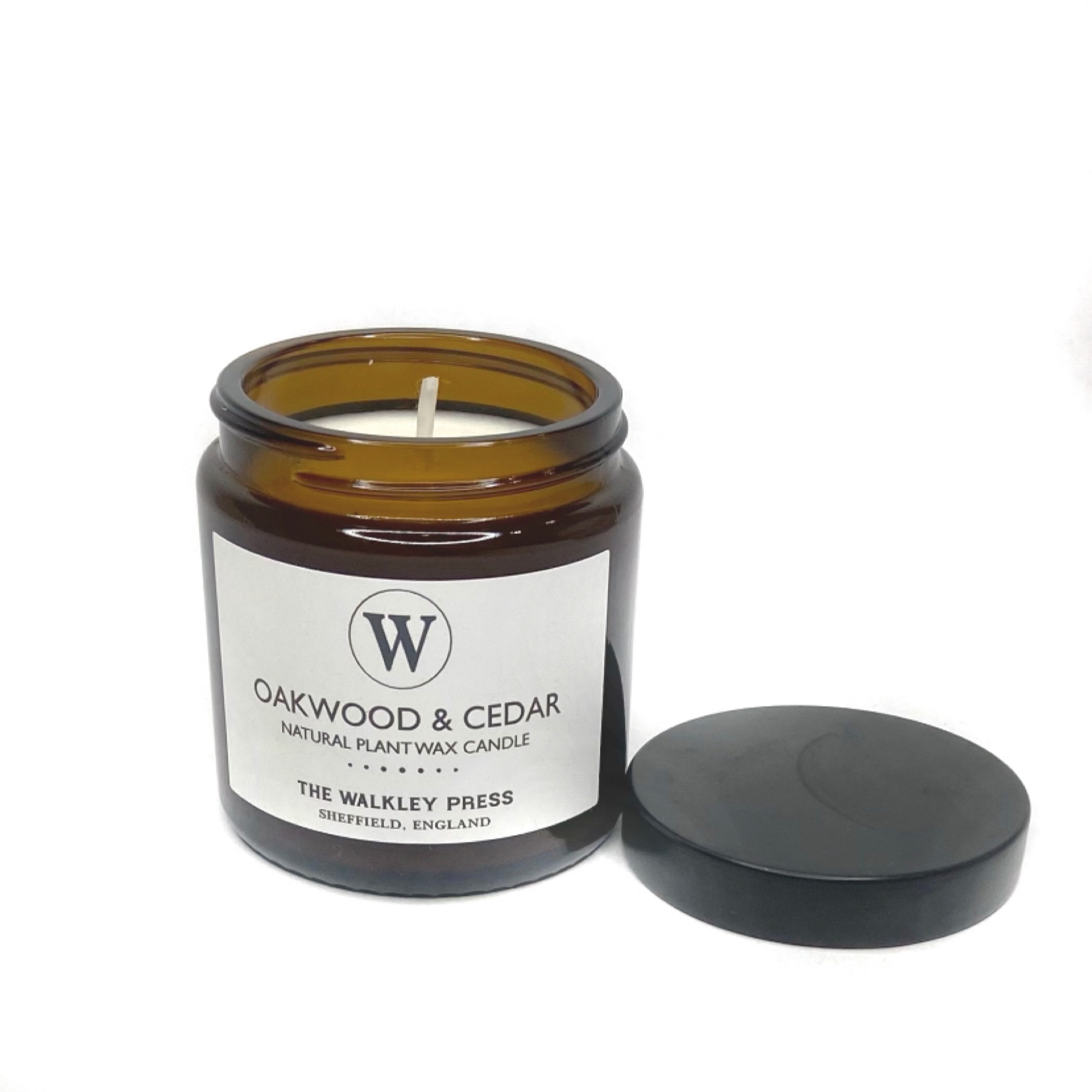 Oakwood & Cedar Candle 120ml The Walkley Press