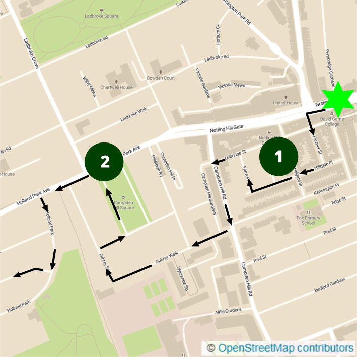 London Notting Hill & Portobello Road Walk Walk Run Cycle