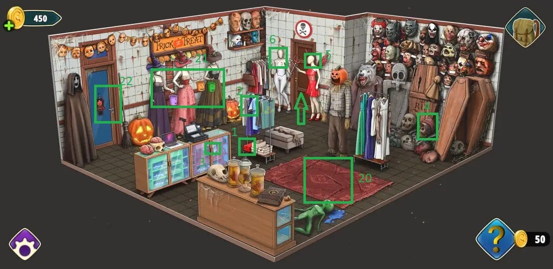 Rooms and Exits Chapter 1 Halloween Walkthrough