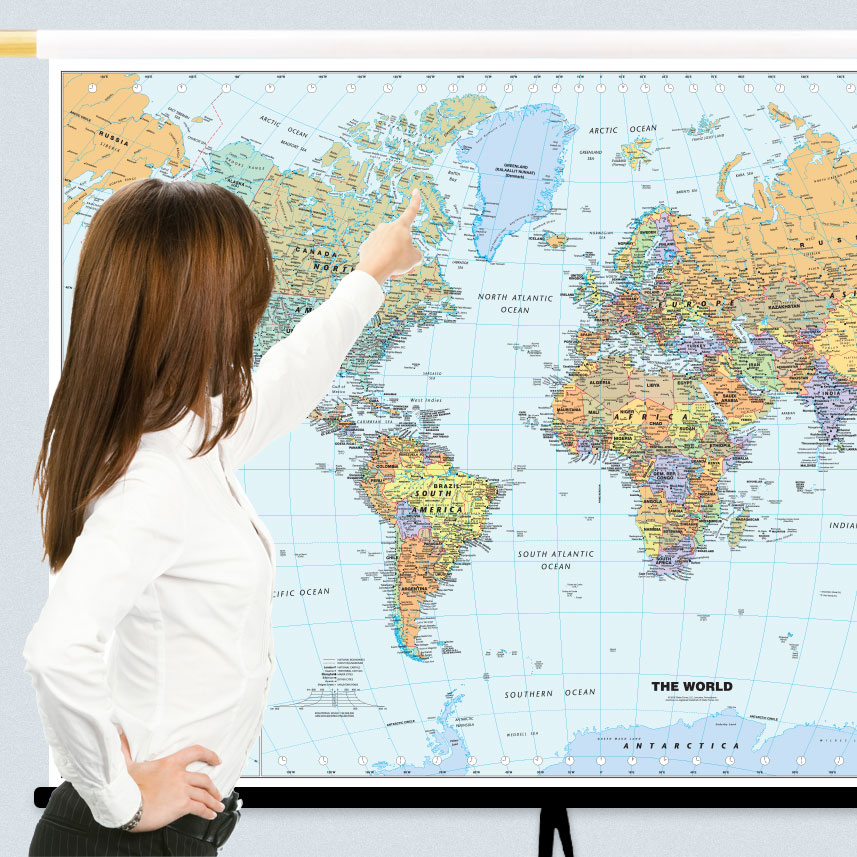 Classroom Wall Maps Best Wall Maps Big Maps of the USA, Big World