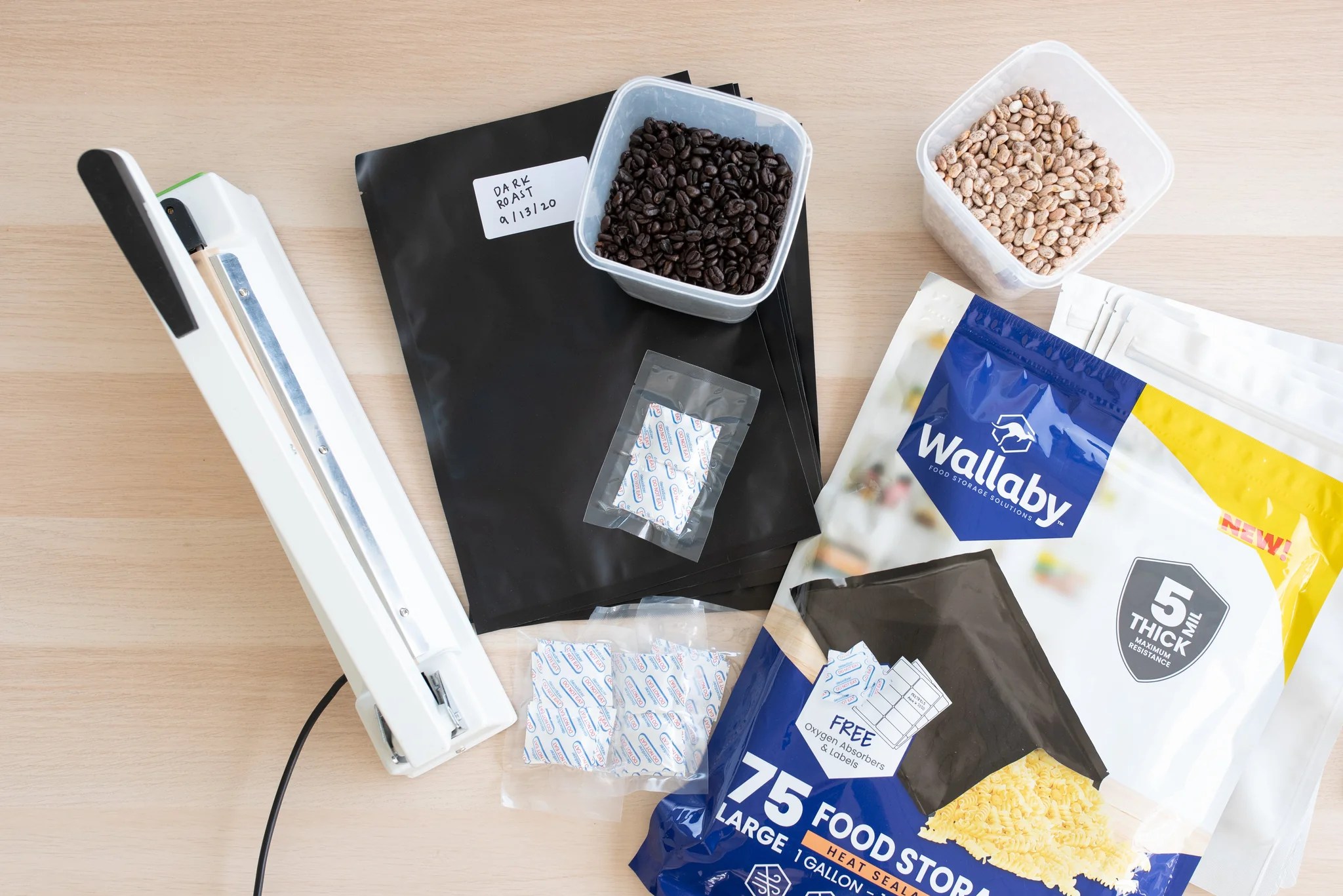 Storing Dry Goods in Mylar Bags Long Term Freeze Dried Food Storage Wallaby Goods