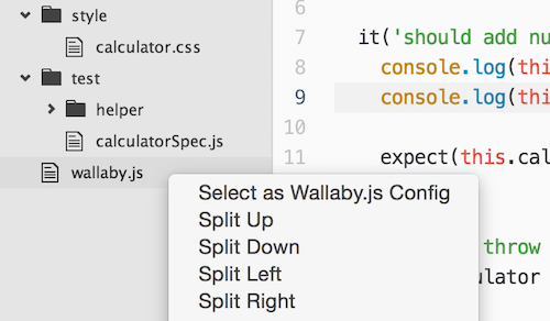 Wallaby.js Tutorials Atom tutorial