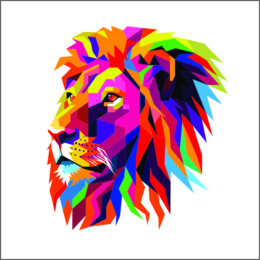Lion Head Wall Art Decal Animals Wall Art Stickers Wall Art Studios