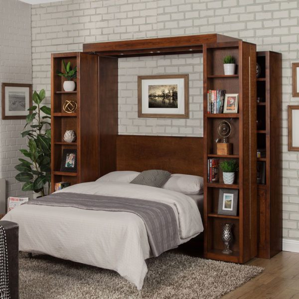 Library Wallbed Bookcase style Murphy Bed Wall Bed