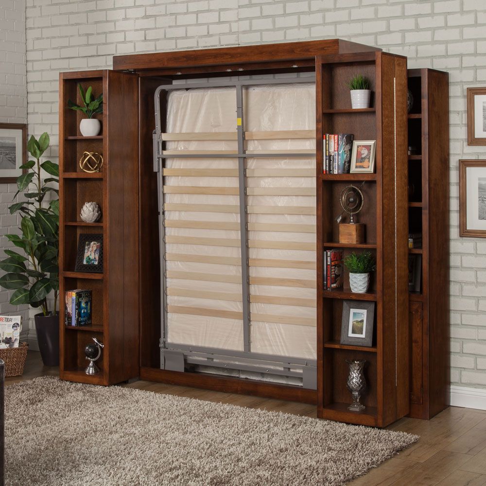 Library Wallbed Bookcase style Murphy Bed Wall Bed