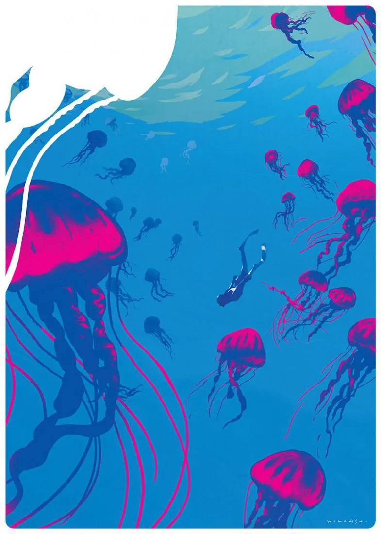 "jellyfish" poster by Maciej Wolański