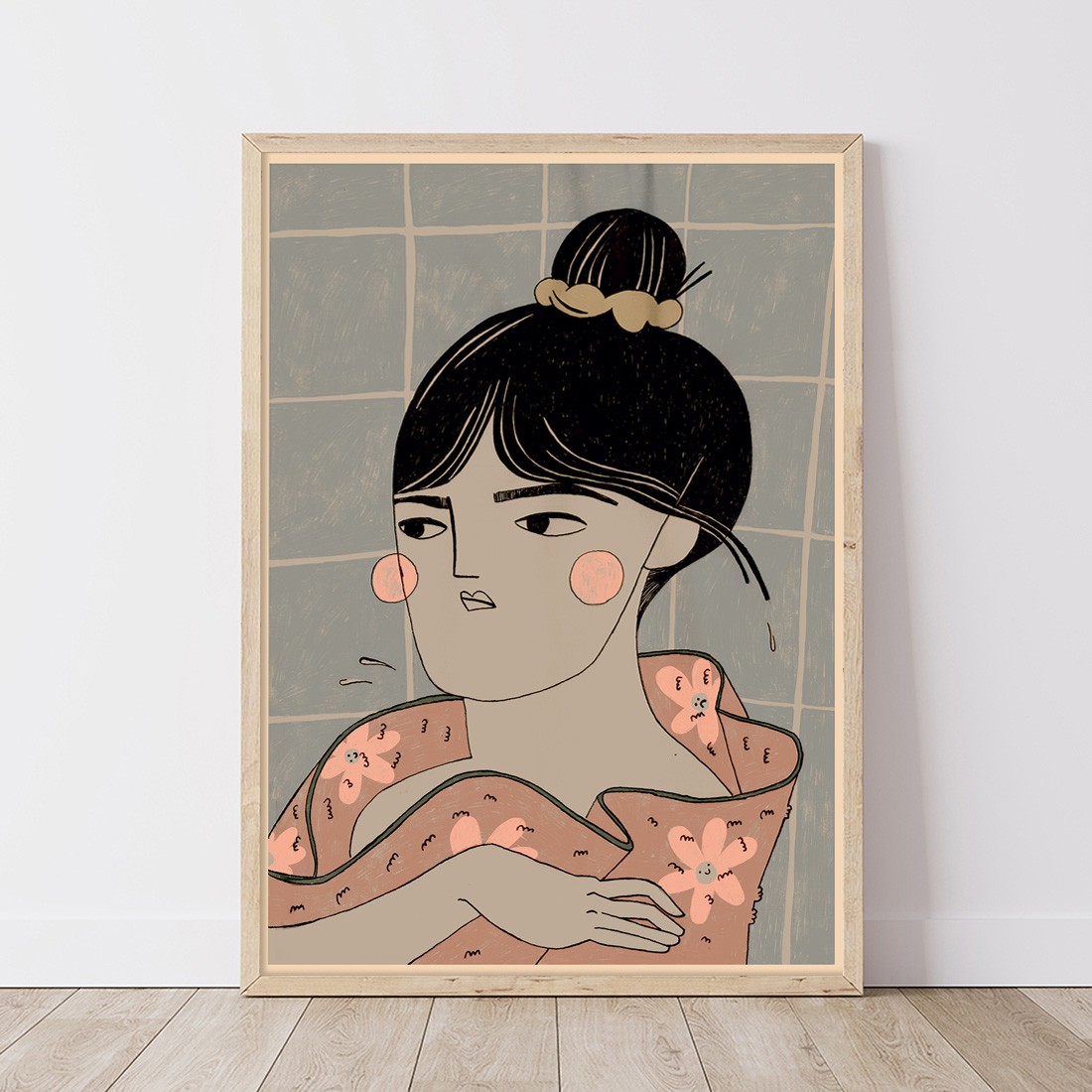 "Bathroom Portrait" poster by Jagoda Jankowska