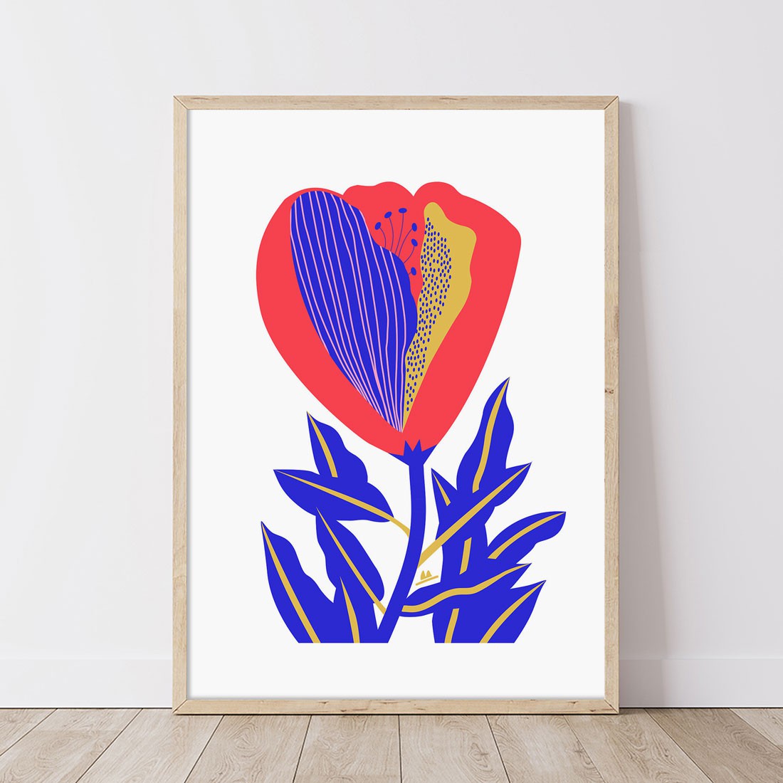 "Red Flower" poster by Agata Muszalska