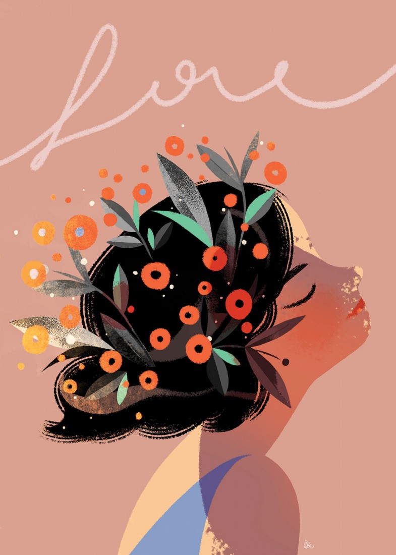 "Flower Head" poster by Ola Szpunar