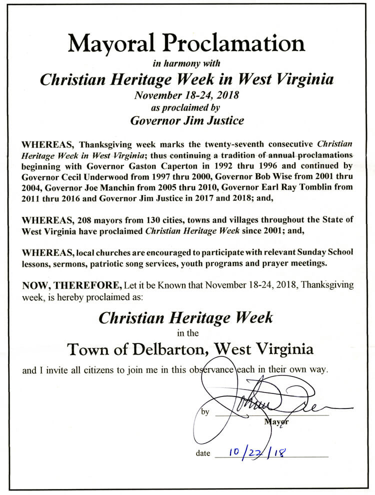 Delbarton, West Virginia 2018 WallBuilders