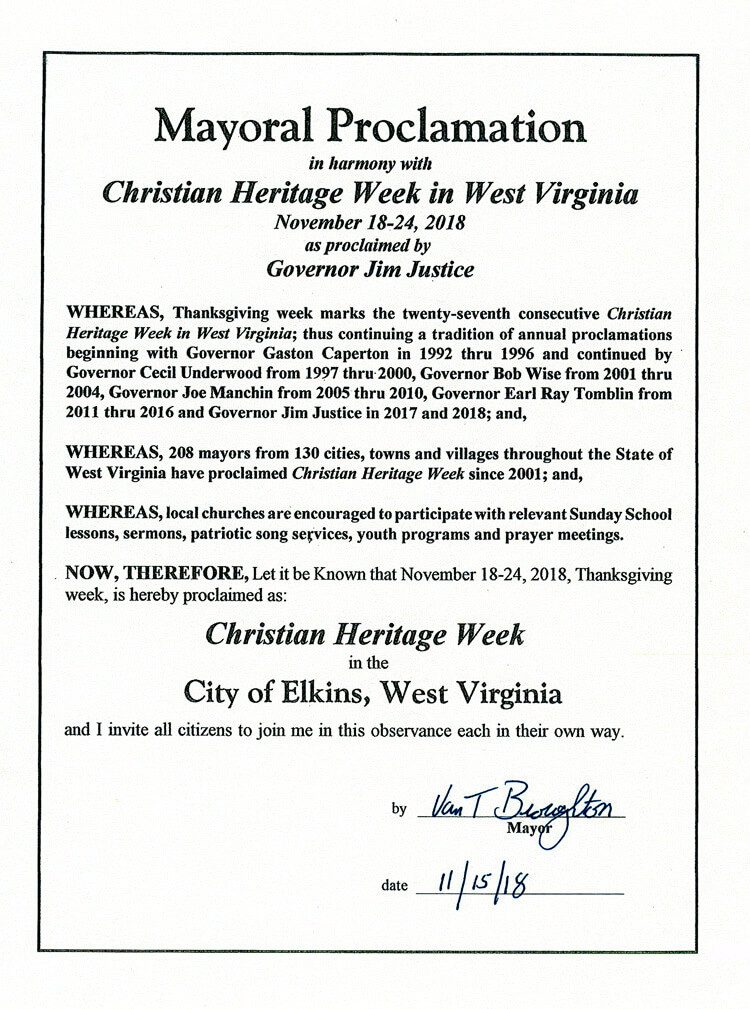 Elkins, West Virginia 2018 WallBuilders