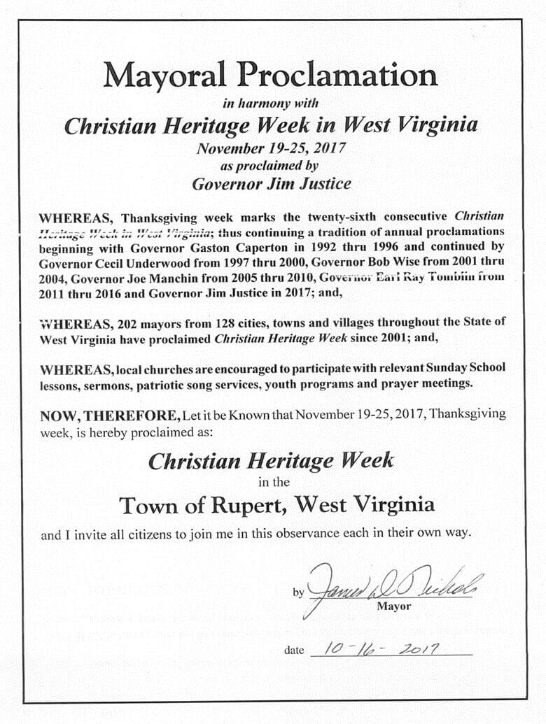 Rupert, West Virginia 2017 WallBuilders