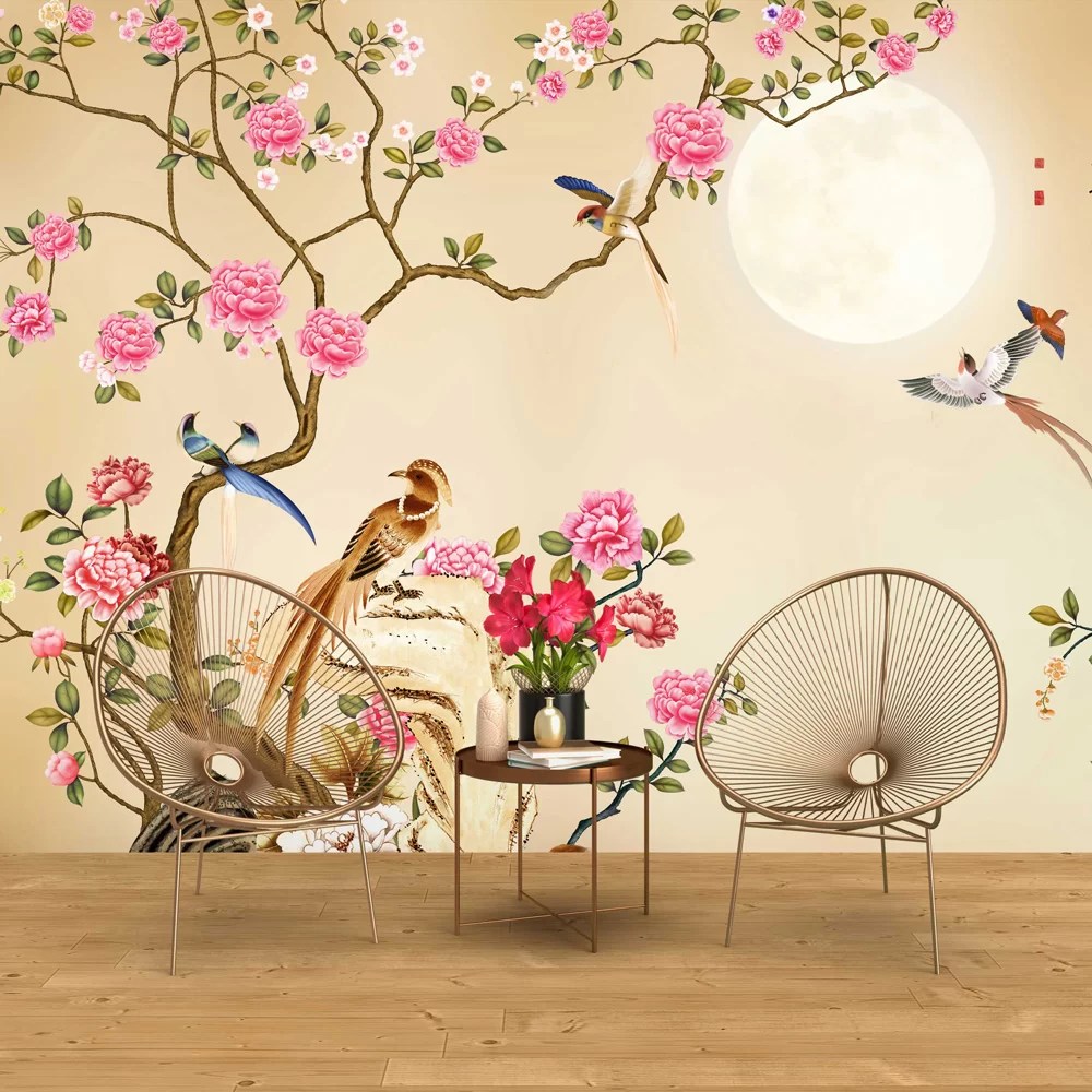 Beautiful Flowers Wall, wallpaper in jalandhar, wallpaper shop in