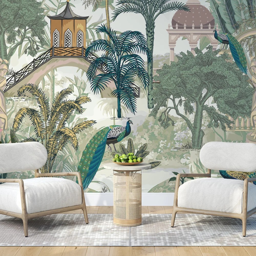 Mandir Wall Triangle Design, wallpaper in jalandhar, wallpaper shop in