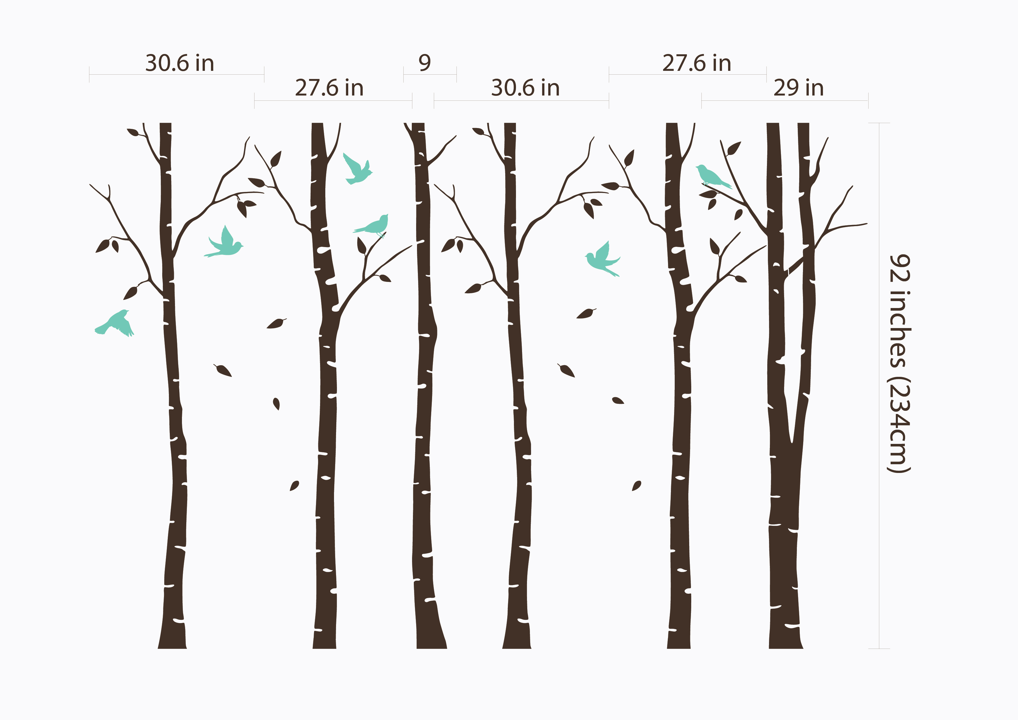 Tree Wall Decals Birch Trees Decal Nursery