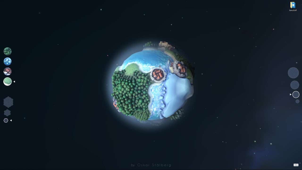 Live wallpaper Polygonal planets, interactive version download on