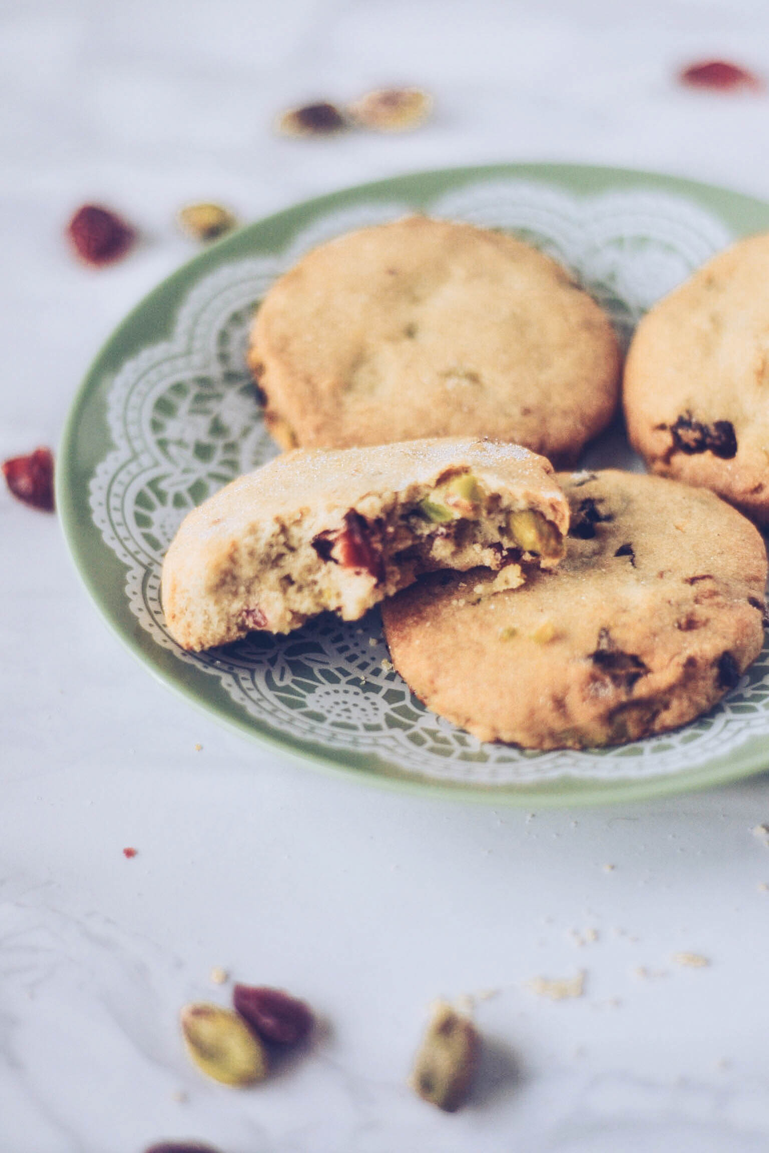 Cranberry, Orange & Pistachio Cookies Wallflower Kitchen