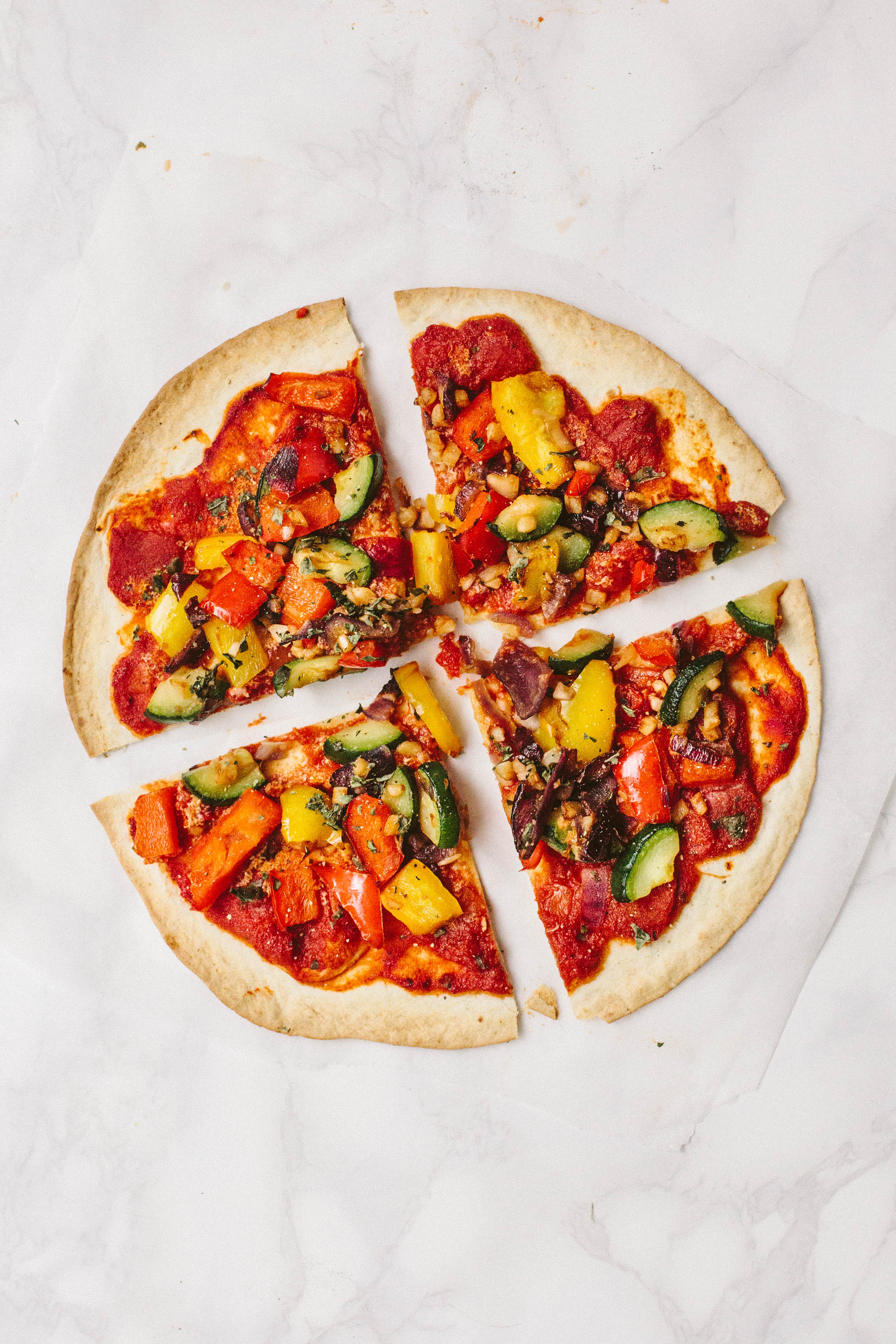 Healthy Tortilla Pizza (Vegan) Wallflower Kitchen