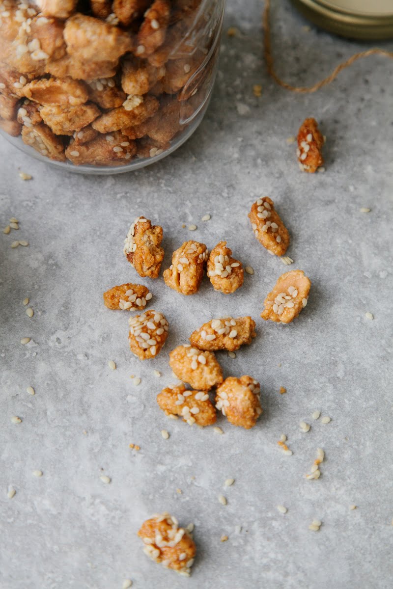 Easy Sesame Candied Peanuts (3 ingredients!) Wallflower Kitchen