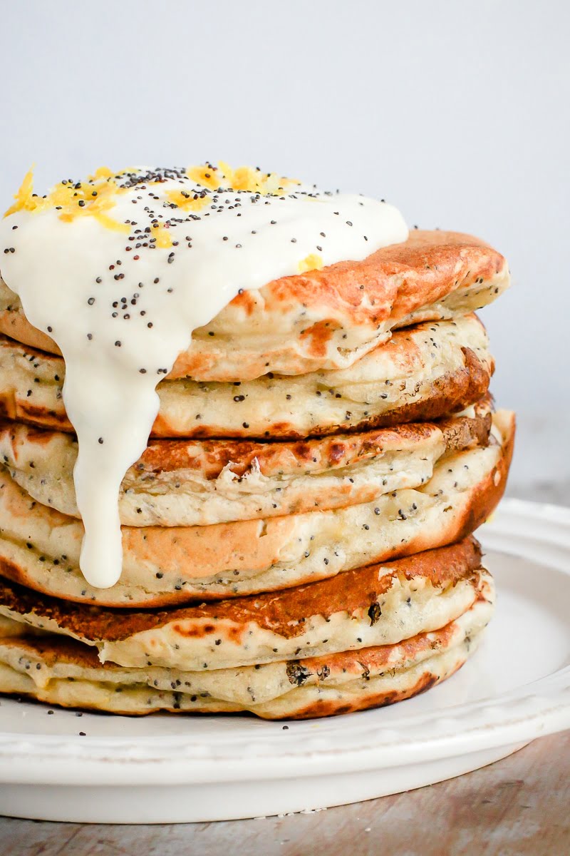 Lemon Poppy Seed Pancakes (Vegan) Wallflower Kitchen