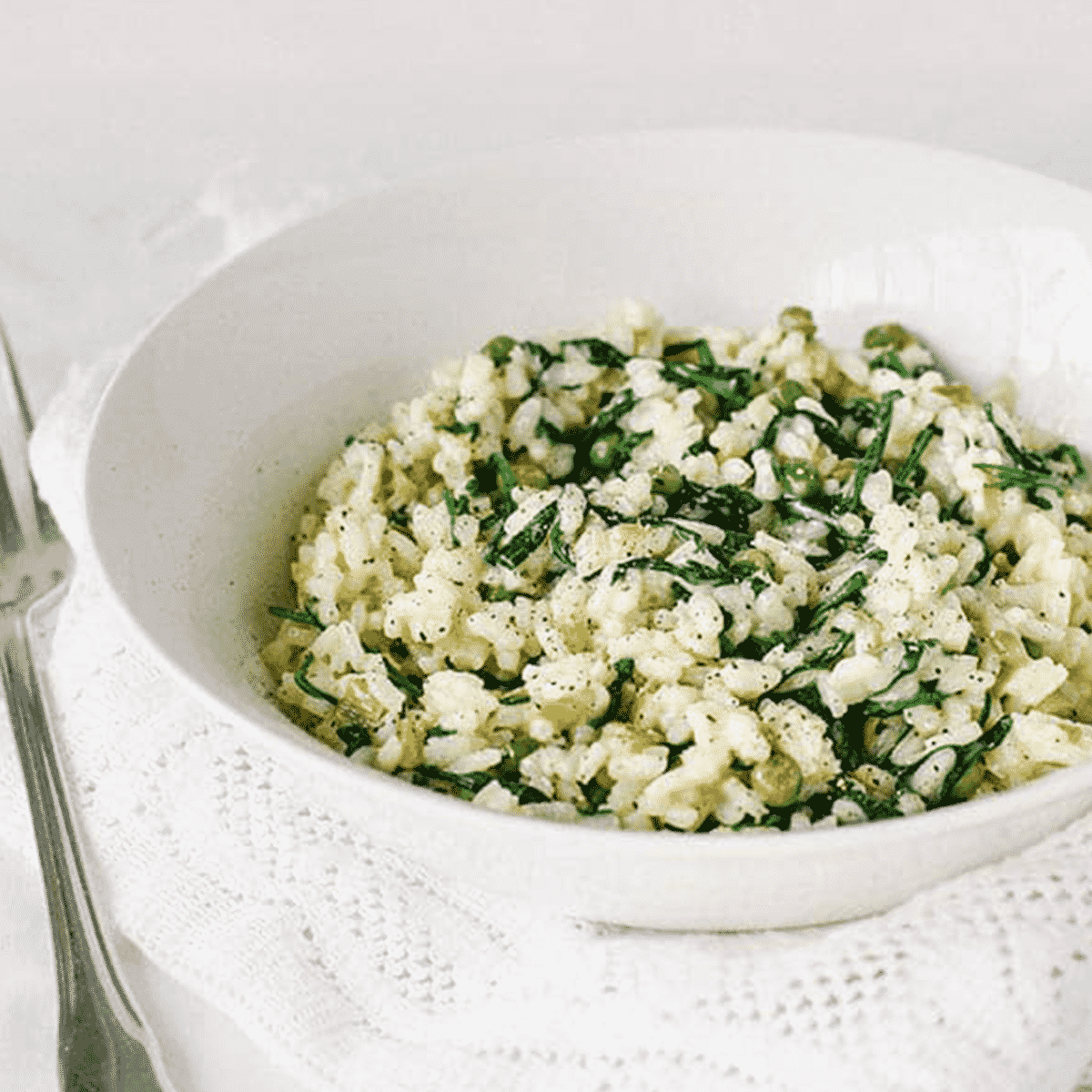 Vegan Rocket & Pea Risotto Wallflower Kitchen