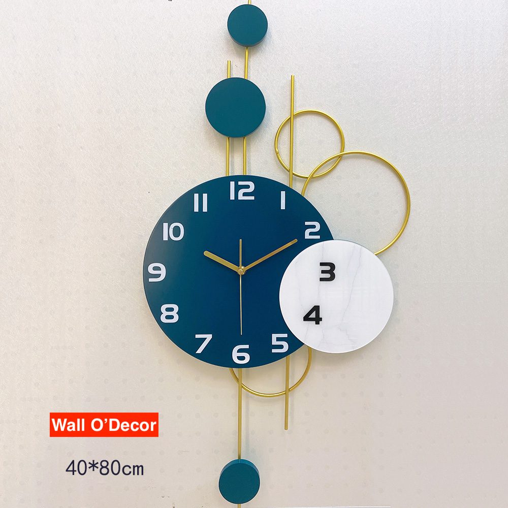 Unique Creative Geometric Oversized Wall Clock 3D Iron Home Decor