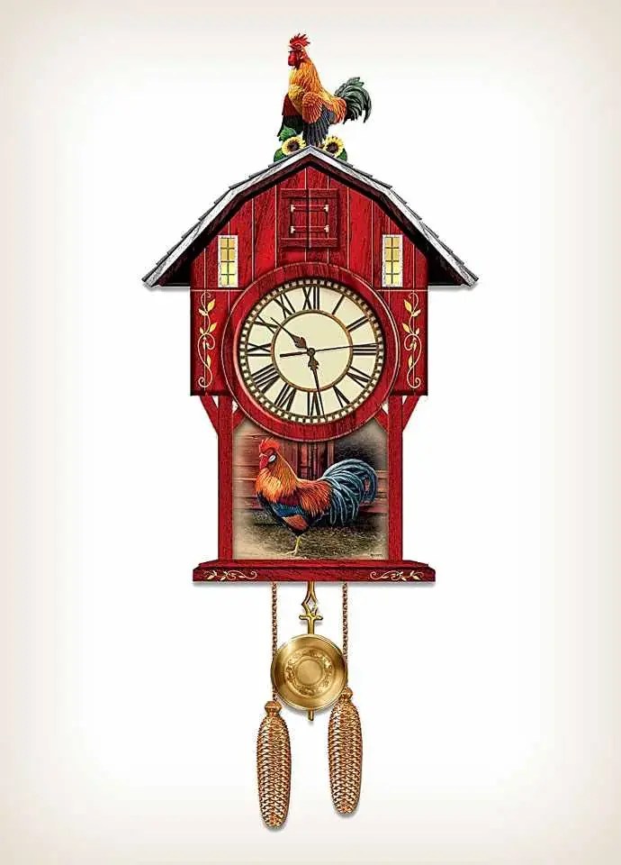 Barnyard Strut Rooster Cuckoo Clock Wall Of Clocks