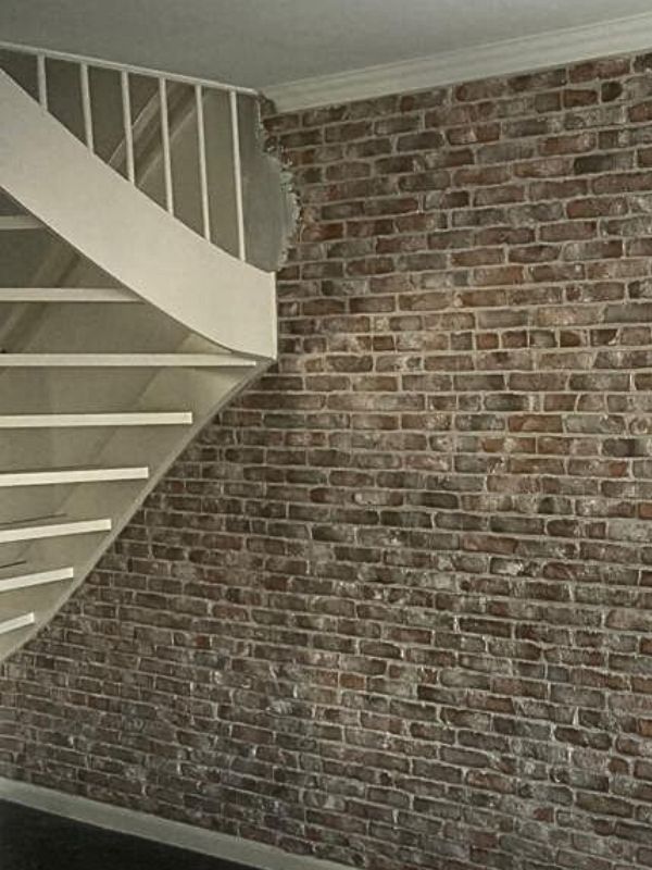 muur trap inspiratie een oude muur met steenstrips baksteen