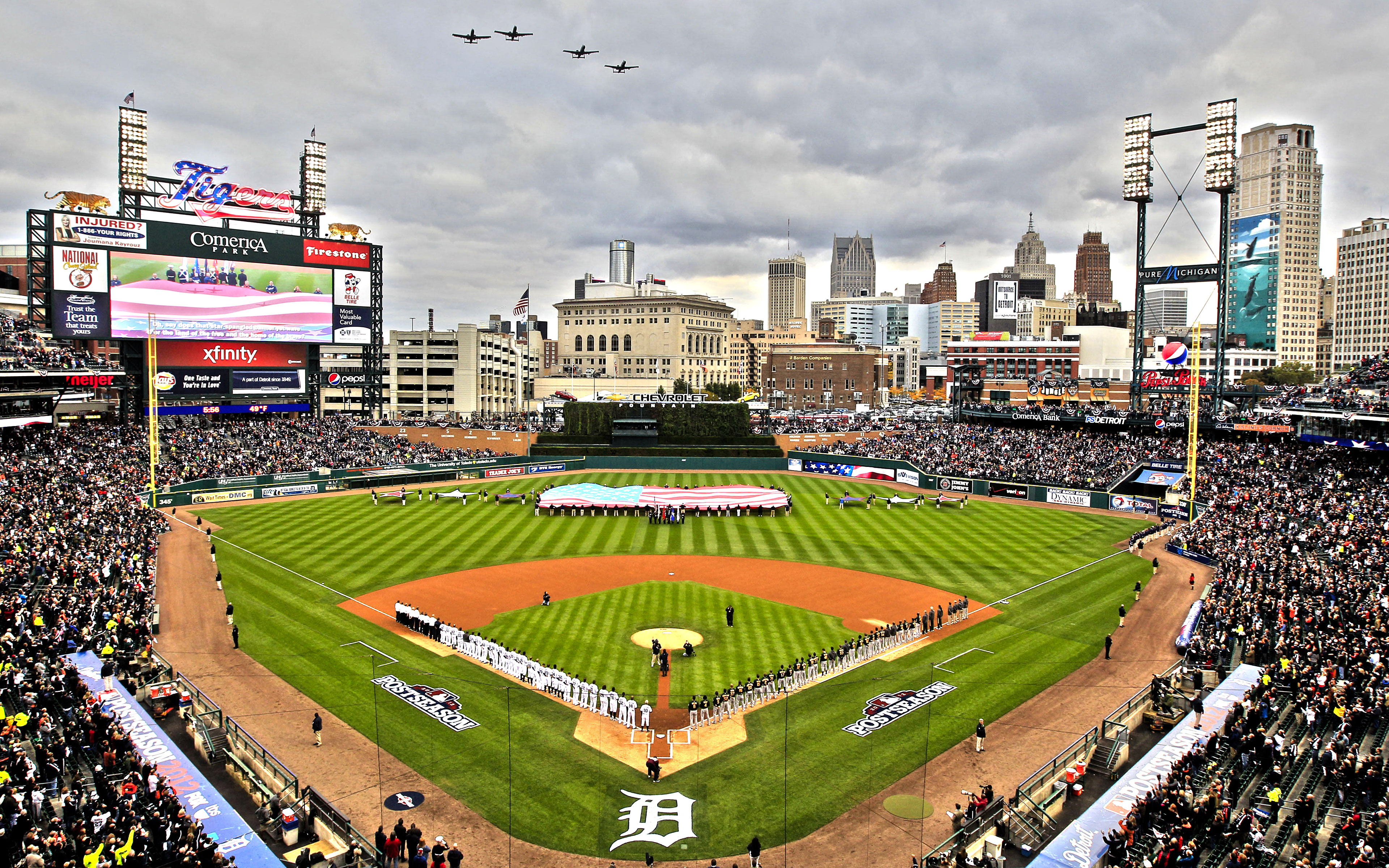 Detroit Tigers ballpark Comerica Park,Downtown Detroit, Michigan