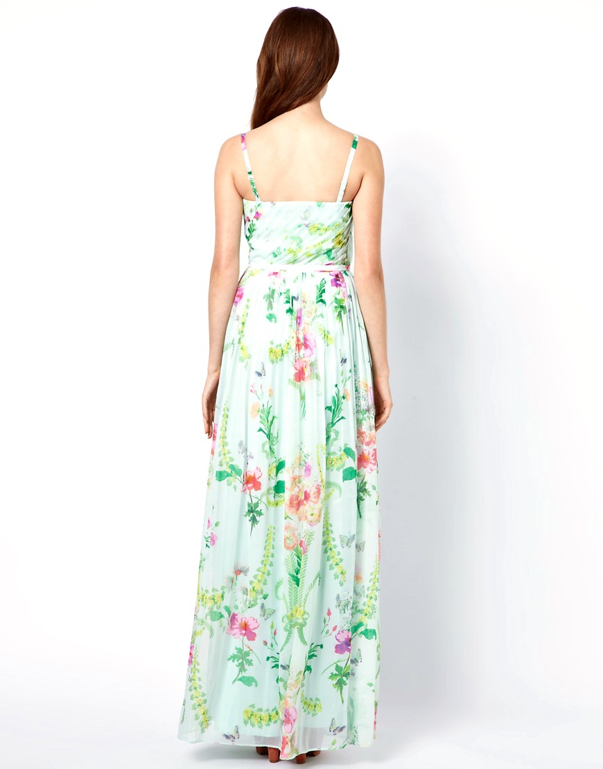 Ted Baker Ted Baker Bandeau Maxi Dress in Wallpaper Floral Print