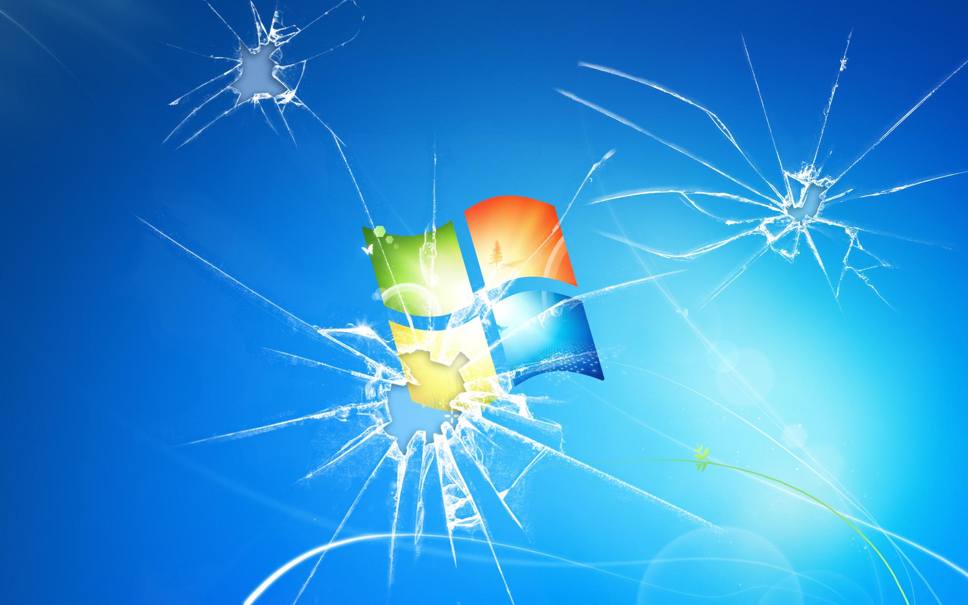 Windows 7 Broken Screen Desktop Wallpapers Brands