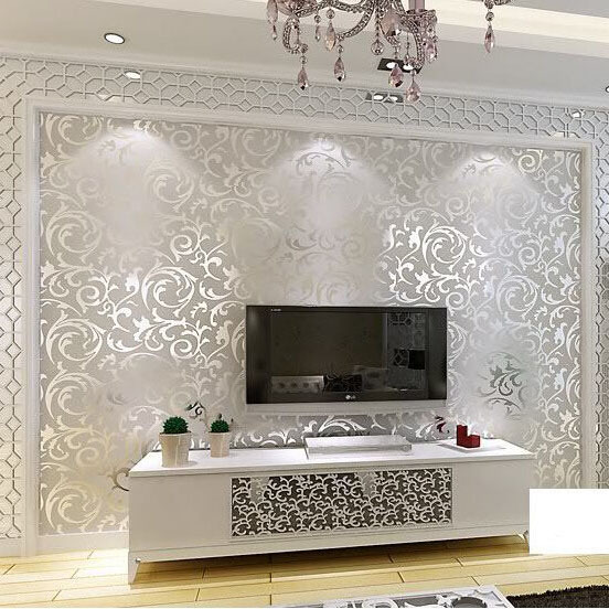 Compare Prices on Silver Leaf Wallpaper Online Shopping / Buy Low