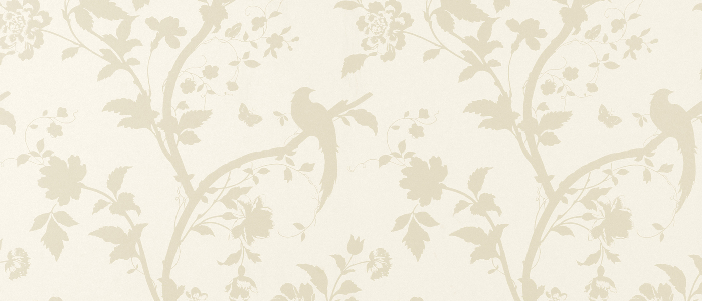 Oriental Garden Gold / Off White Floral Wallpaper at Laura Ashley