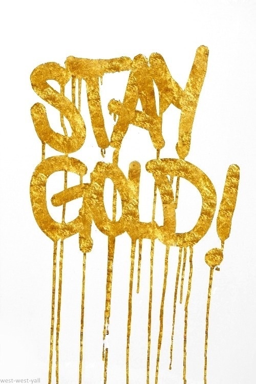 Stay gold liquid gold and white wallpaper Graphic Designss