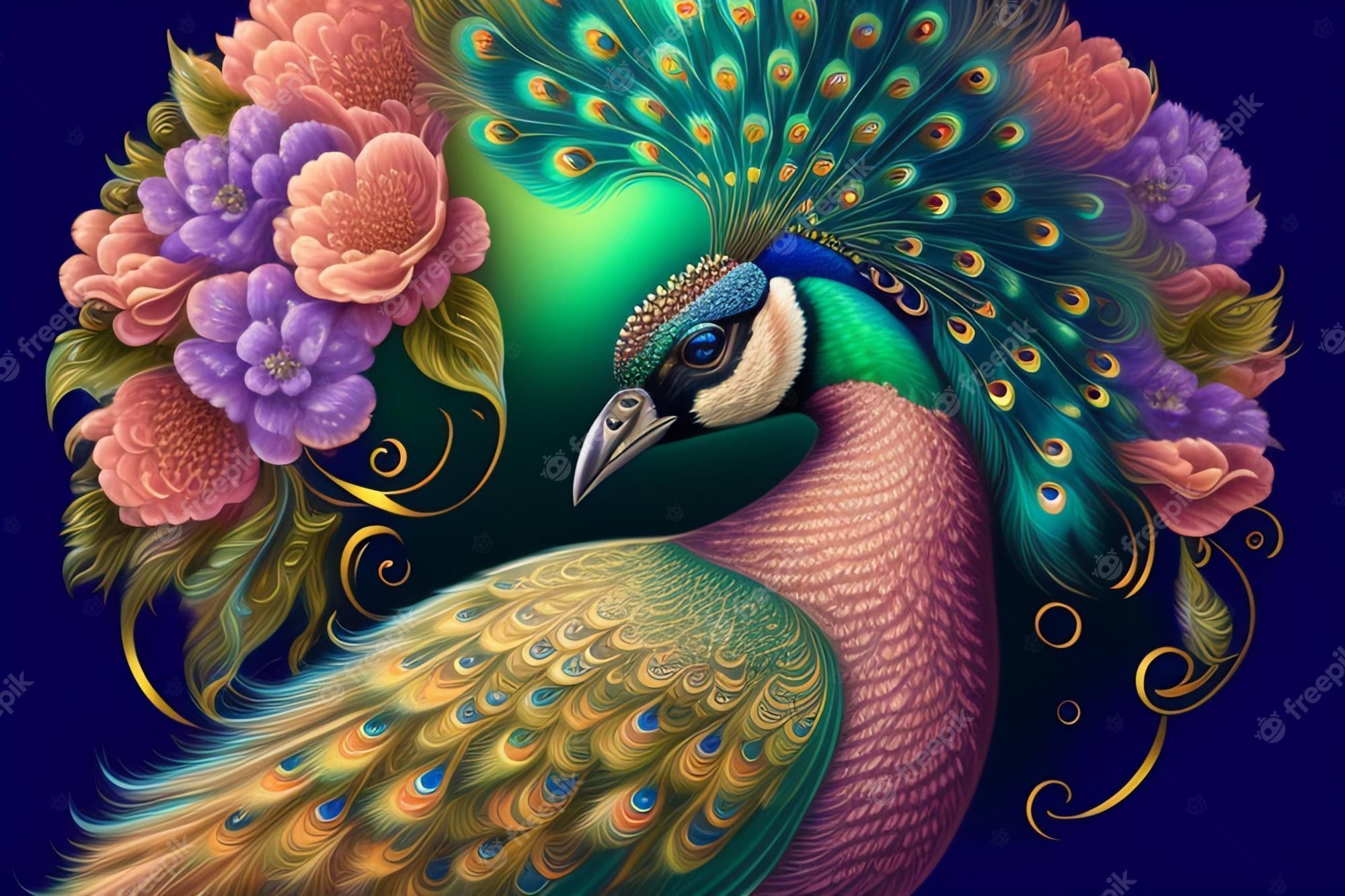 Peacock Painting Wallpapers Top Free Peacock Painting Backgrounds