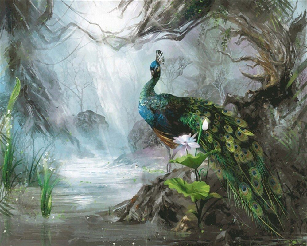Peacock Painting Wallpapers Top Free Peacock Painting Backgrounds