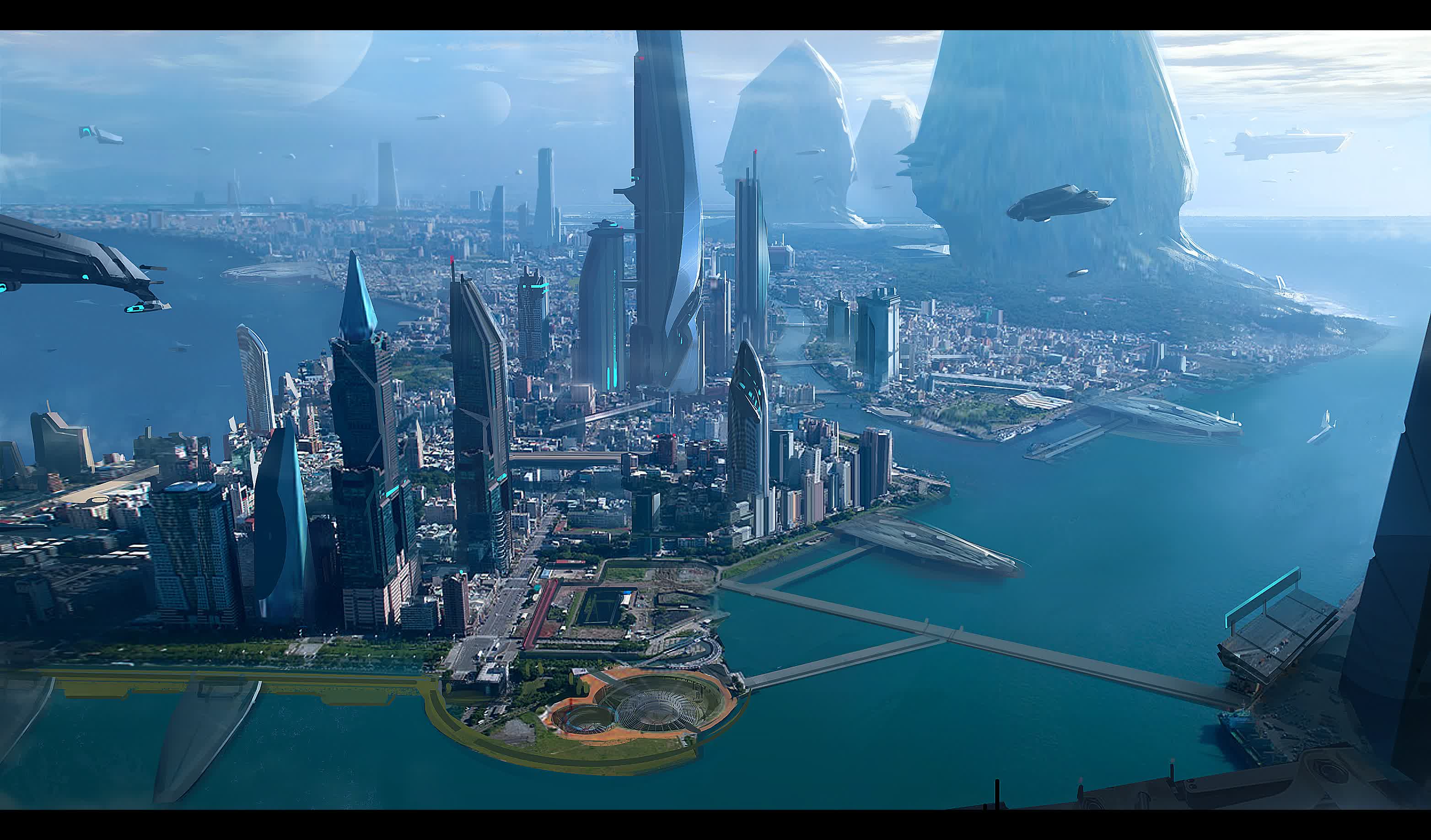 SciFi City Wallpapers Top Free SciFi City Backgrounds WallpaperAccess