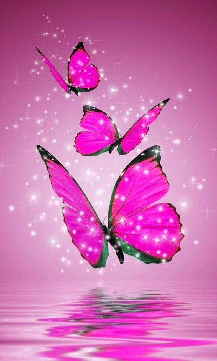 Pink Butterfly Iphone Wallpaper